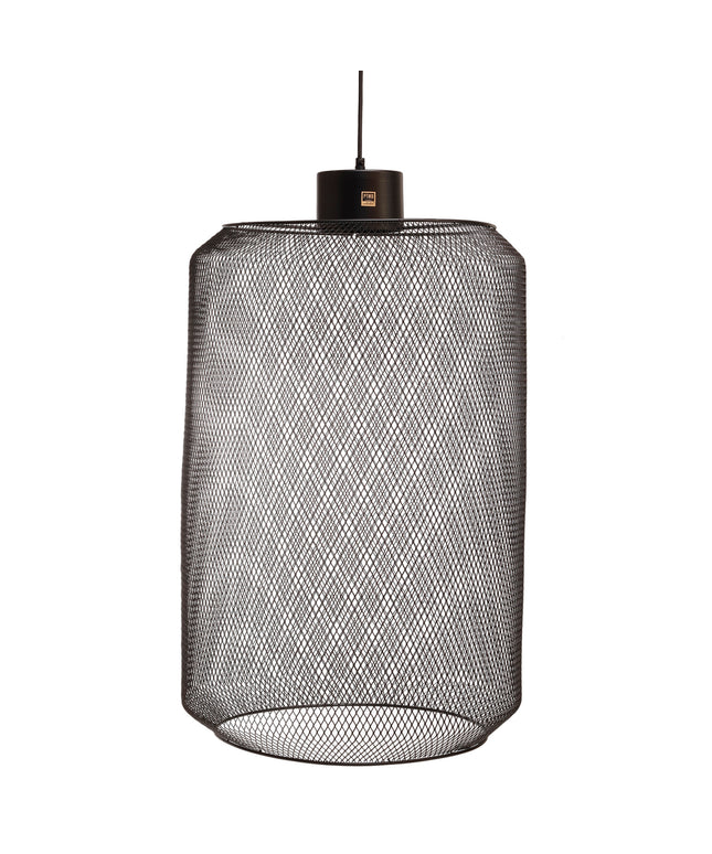 Mesh Black iron hanging lamp round L