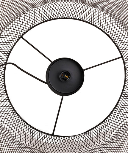 Mesh Black iron hanging lamp round L