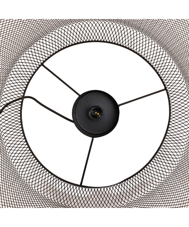 Mesh Black iron hanging lamp round L