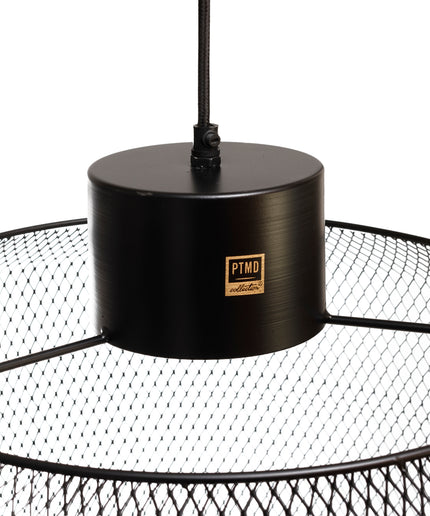 Mesh Black iron hanging lamp round L