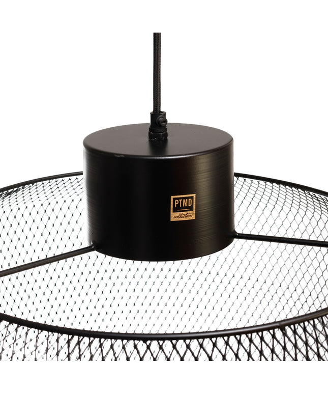 Mesh Black iron hanging lamp round L