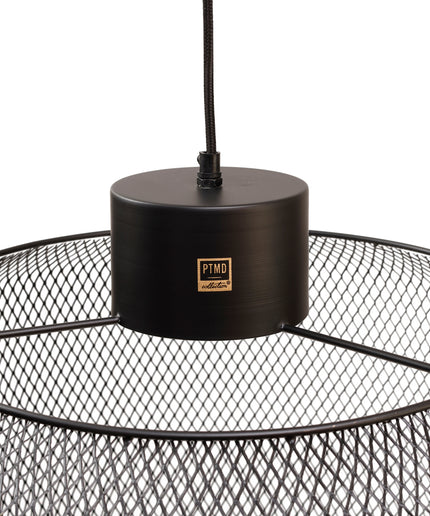 Mesh Black iron hanging lamp round S