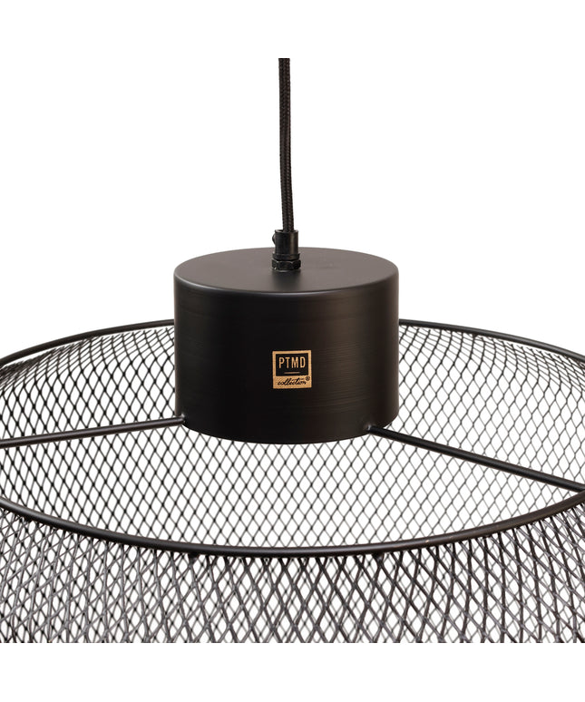 Mesh Black iron hanging lamp round S
