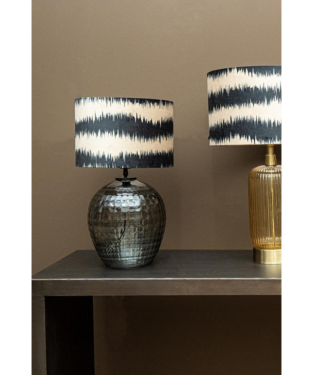 Mexim Grey smoked glass lampbase round