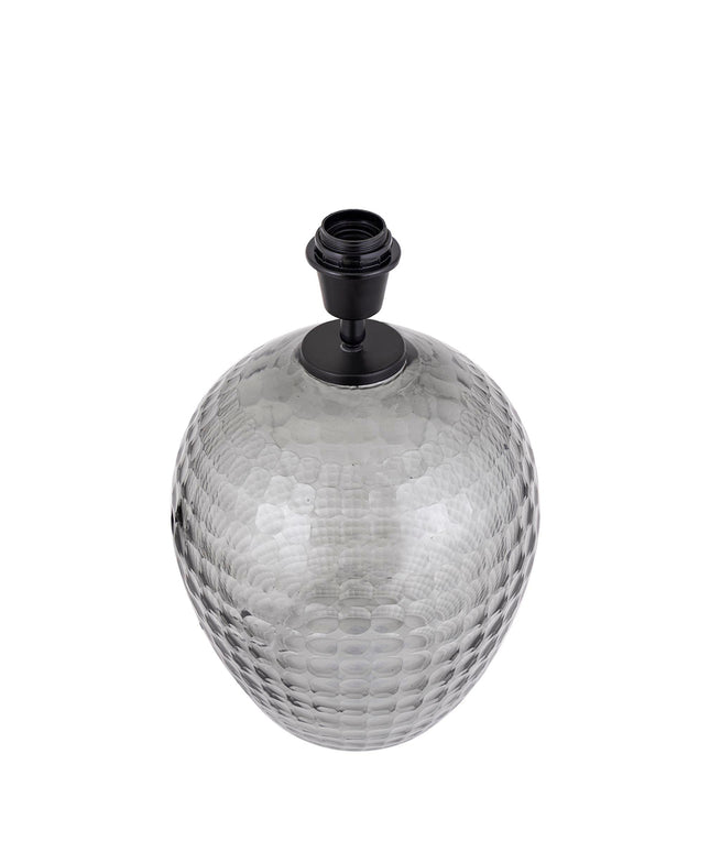 Mexim Grey smoked glass lampbase round