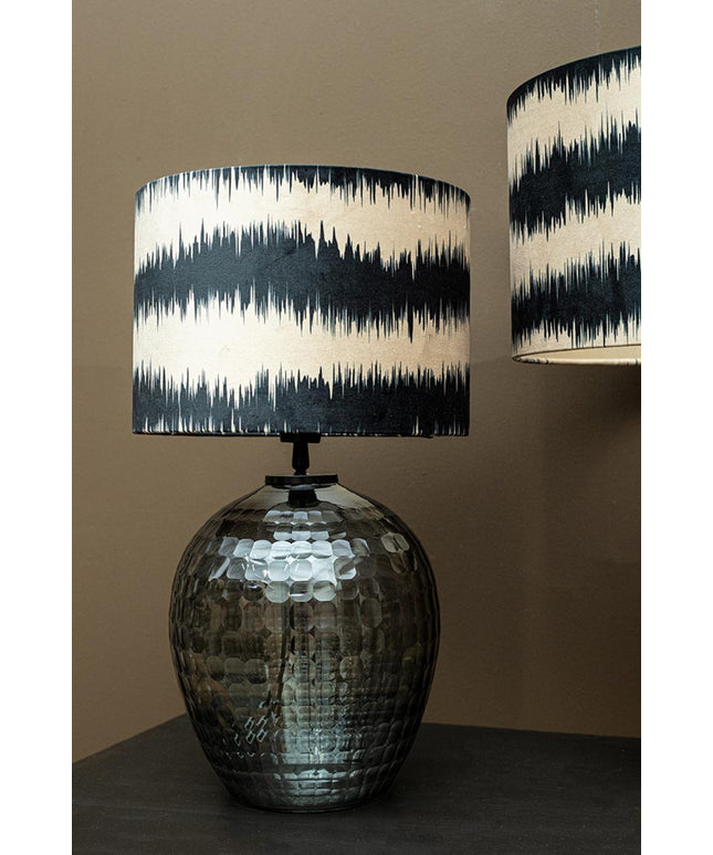 Mexim Grey smoked glass lampbase round