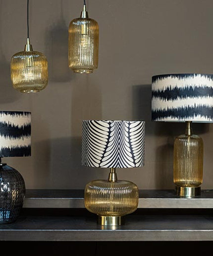 Mexim Grey smoked glass lampbase round
