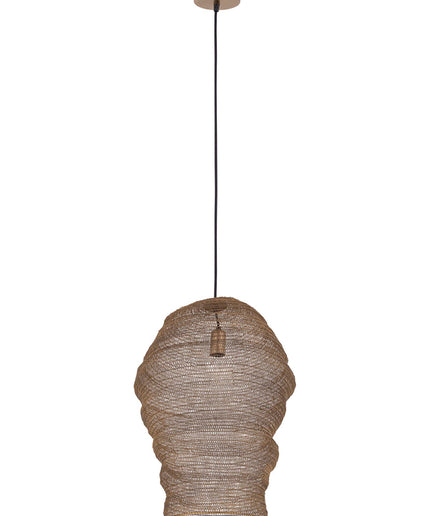 Miko Brass iron wired hanging lamp see through L