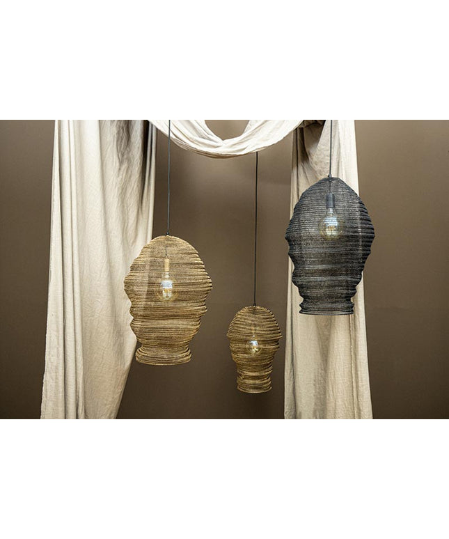Miko Brass iron wired hanging lamp see through L