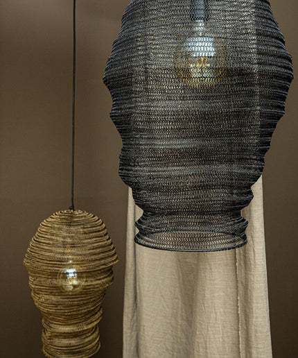 Miko Brass iron wired hanging lamp see through L