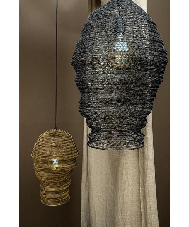 Miko Brass iron wired hanging lamp see through L