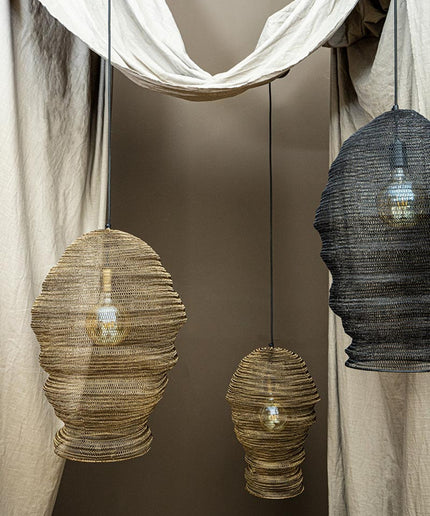 Miko Brass iron wired hanging lamp see through L