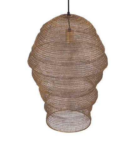 Miko Brass iron wired hanging lamp see through L