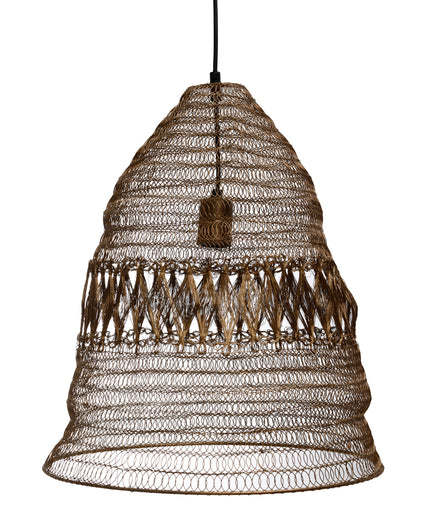 Moka Brass antique iron hanging lamp open
