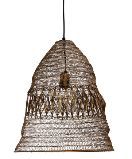Moka Brass antique iron hanging lamp open