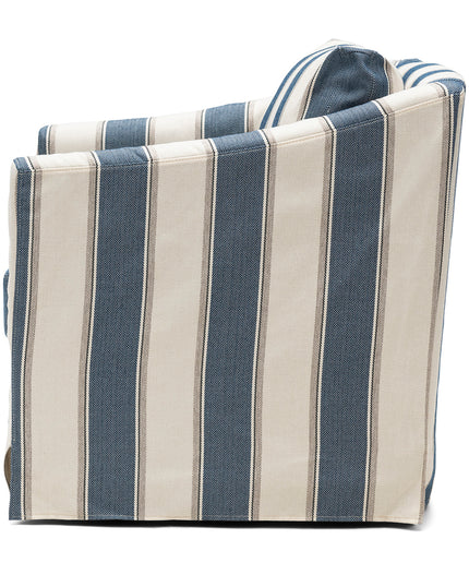 Moretta Swivel Armchair Blue Stripe