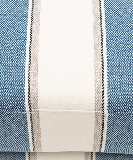 Moretta Swivel Armchair Blue Stripe