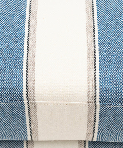 Moretta Swivel Armchair Blue Stripe