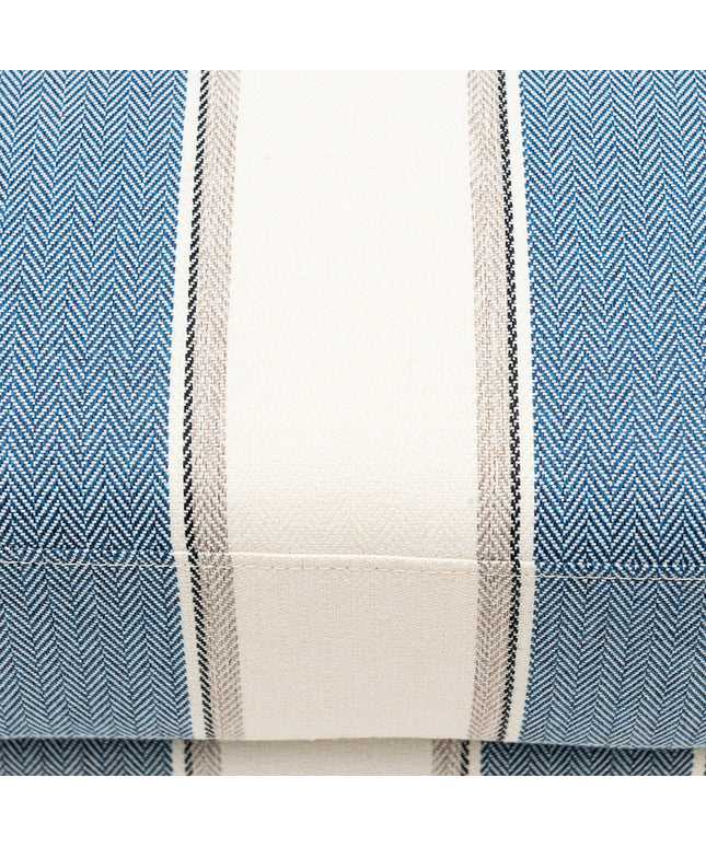 Moretta Swivel Armchair Blue Stripe