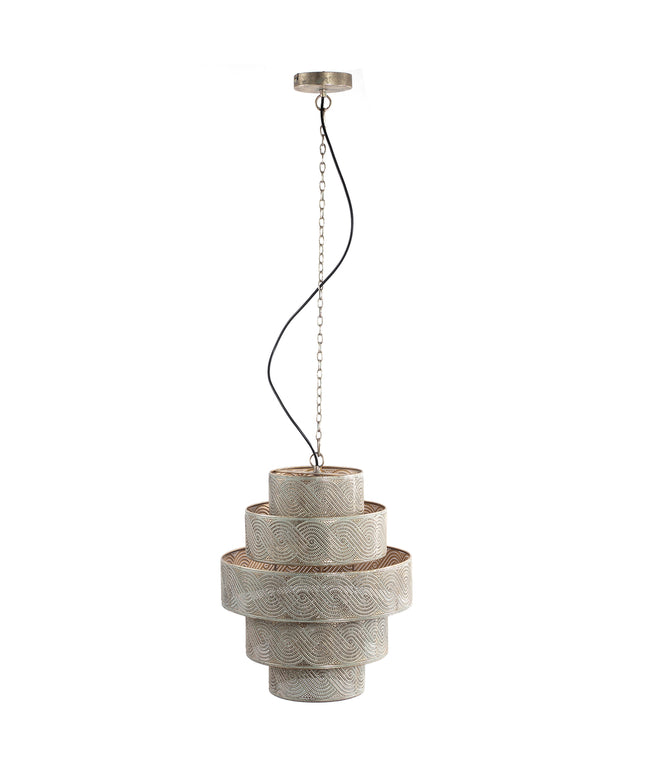 Narinde Gold iron hanging lamp swirl pattern layer