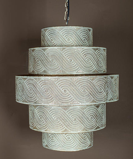 Narinde Gold iron hanging lamp swirl pattern layer