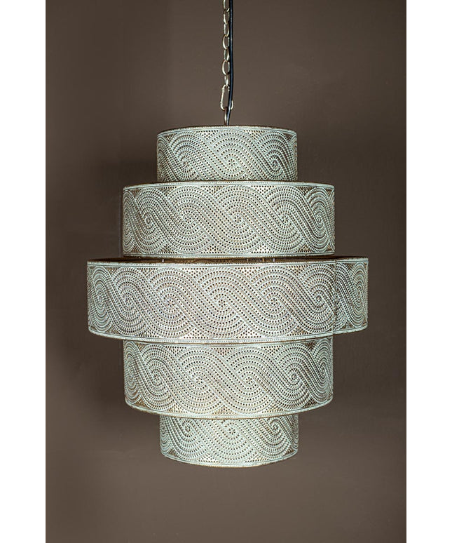 Narinde Gold iron hanging lamp swirl pattern layer
