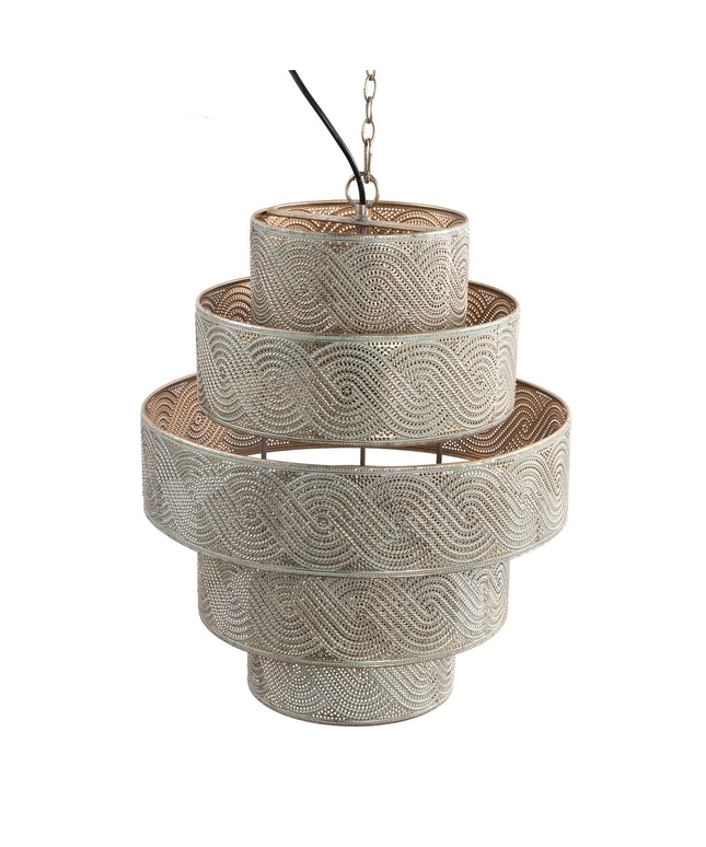 Narinde Gold iron hanging lamp swirl pattern layer