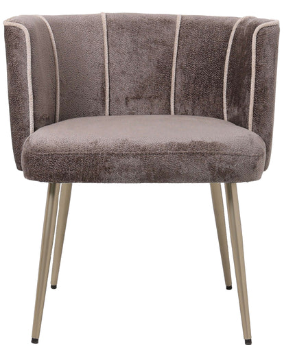 Nell Grey dining chair aphrodite 7 mocca stripes