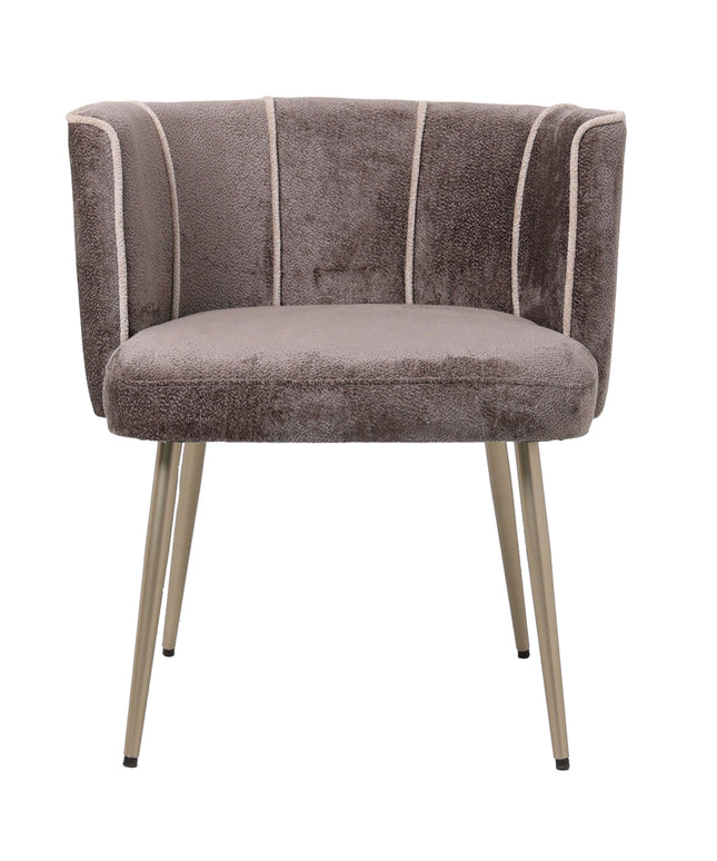 Nell Grey dining chair aphrodite 7 mocca stripes