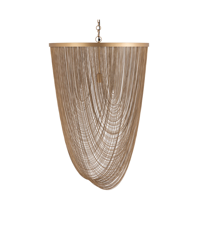 Nishan Gold iron chains round hanging lamp L