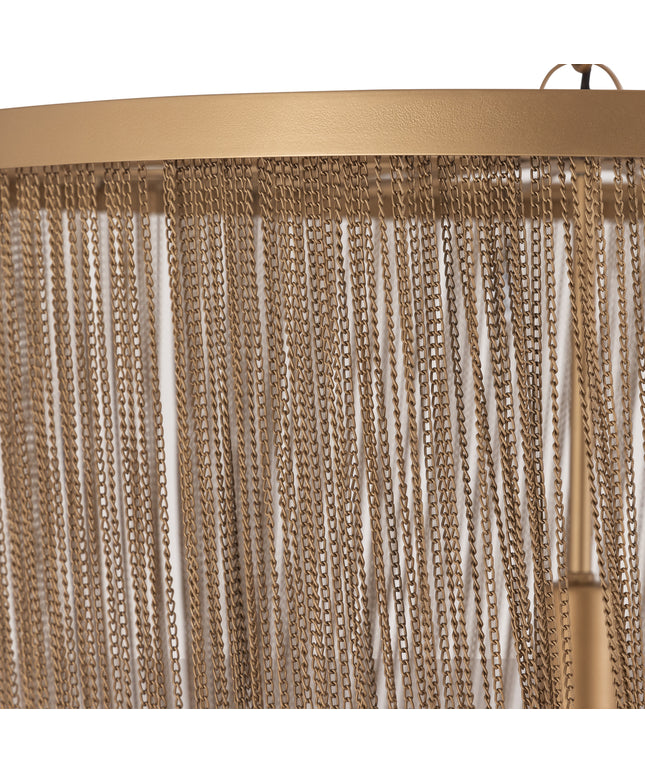 Nishan Gold iron chains round hanging lamp L