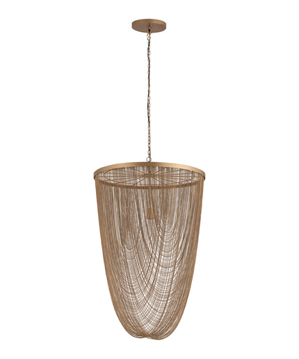 Nishan Gold iron chains round hanging lamp L