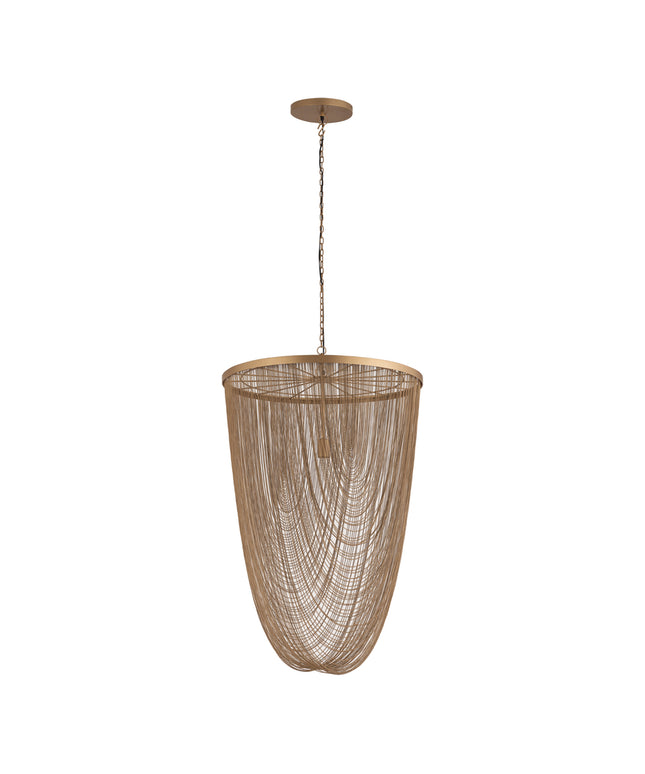 Nishan Gold iron chains round hanging lamp L