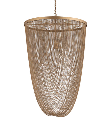 Nishan Gold iron chains round hanging lamp L