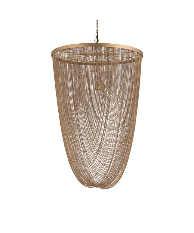 Nishan Gold iron chains round hanging lamp L