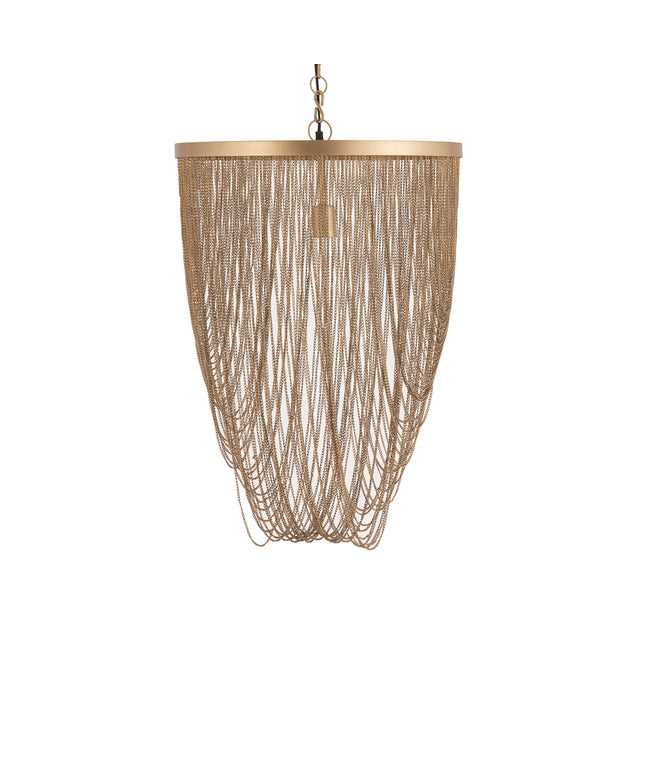 Nishan Gold iron chains round hanging lamp S