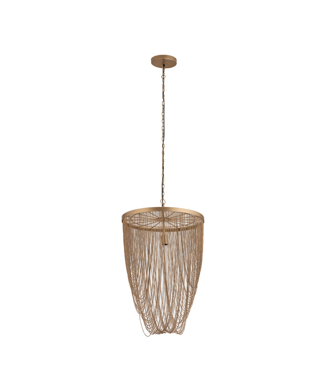 Nishan Gold iron chains round hanging lamp S