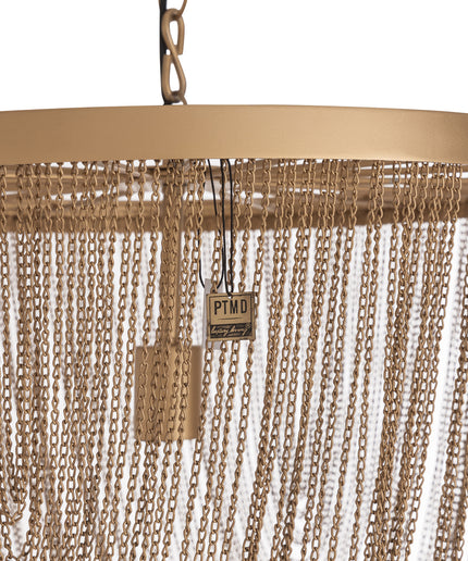 Nishan Gold iron chains round hanging lamp S