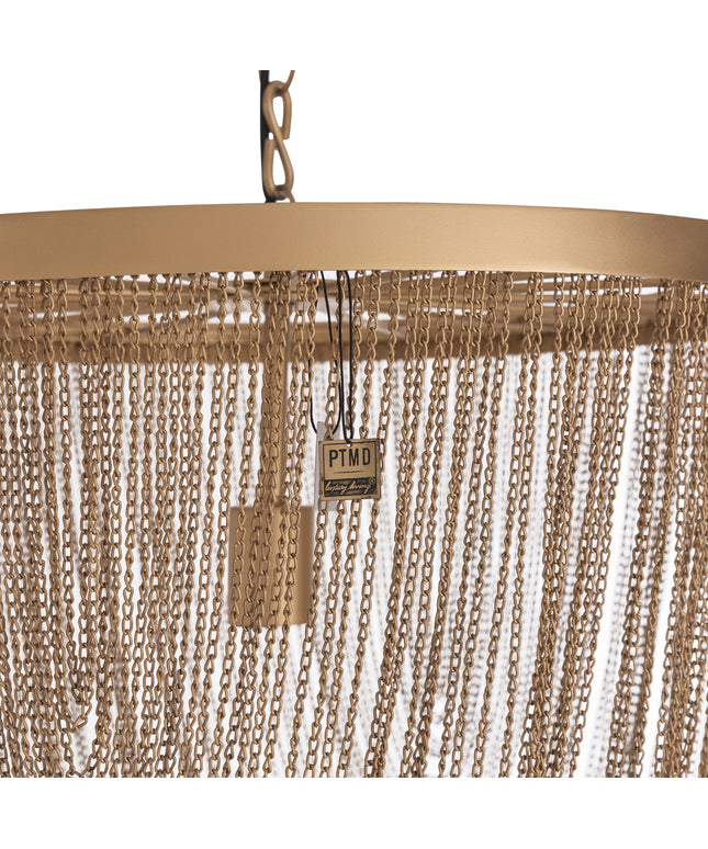 Nishan Gold iron chains round hanging lamp S