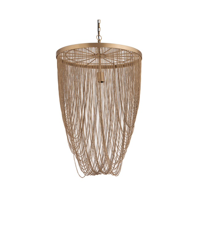 Nishan Gold iron chains round hanging lamp S