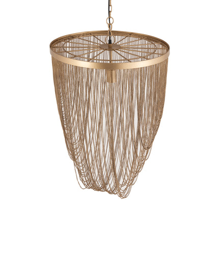 Nishan Gold iron chains round hanging lamp S