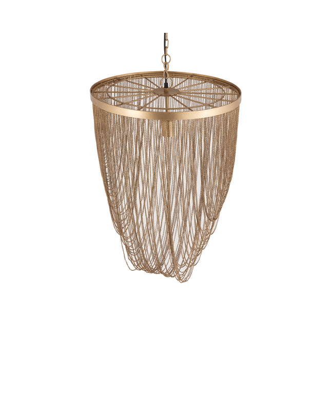 Nishan Gold iron chains round hanging lamp S