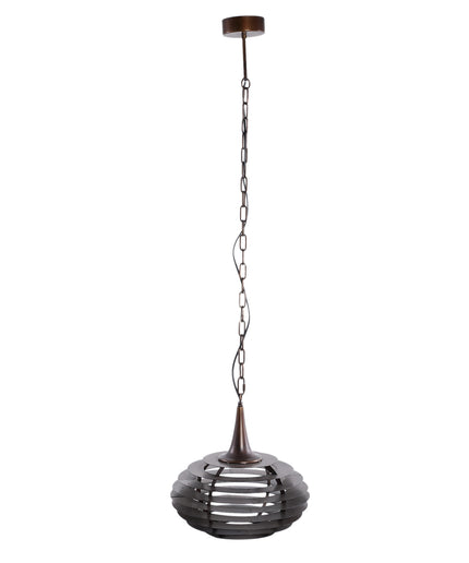 Norris Copper metal hanging lamp layers round