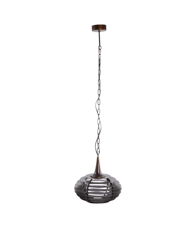 Norris Copper metal hanging lamp layers round