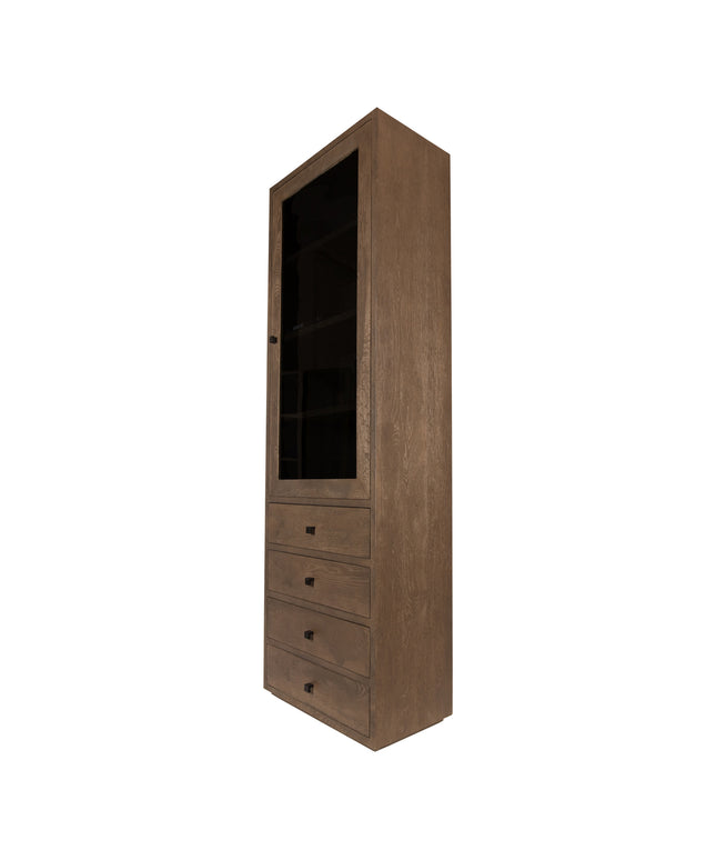 Oak Cabinet Armarium 1 door 4 drawers Glay