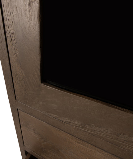 Oak Cabinet Armarium 1 door 4 drawers Glay