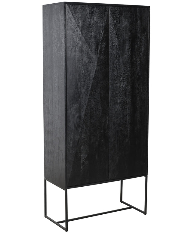 Onyx cabinet black 2 drs