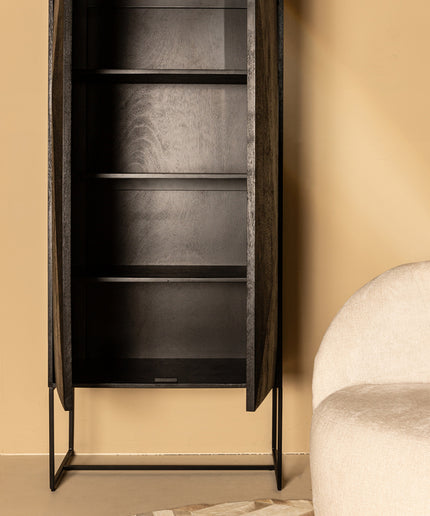 Onyx cabinet black 2 drs