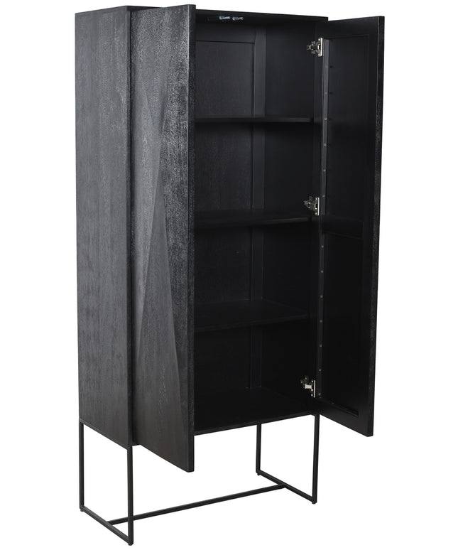 Onyx cabinet black 2 drs