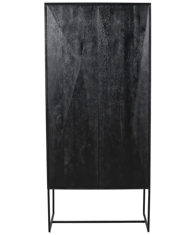 Onyx cabinet black 2 drs